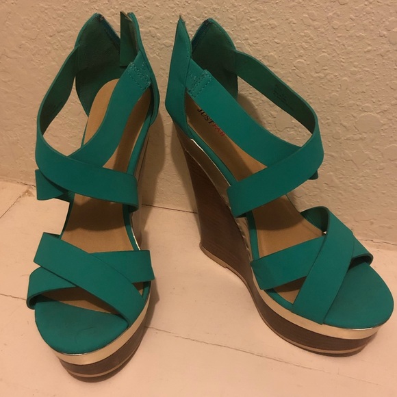 Turquoise Wedges - Picture 1 of 2